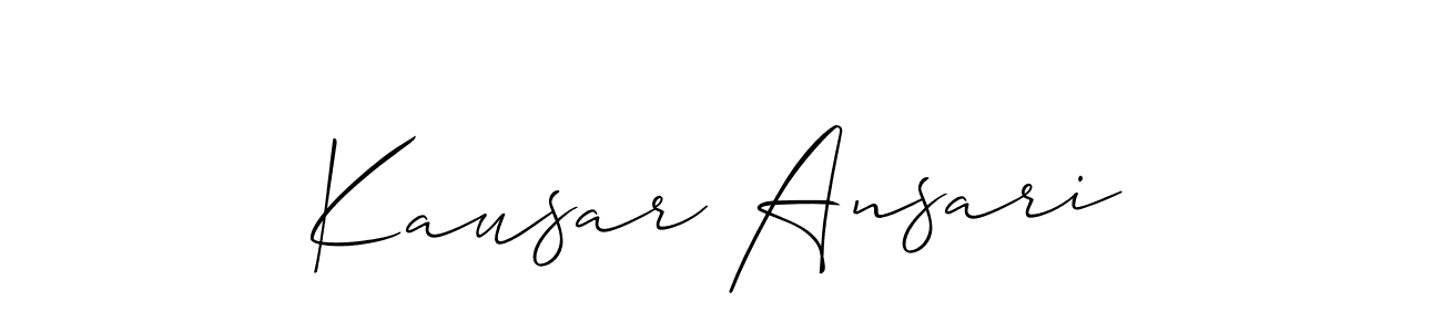 if you are searching for the best signature style for your name Kausar Ansari. so please give up your signature search. here we have designed multiple signature styles  using Allison_Script. Kausar Ansari signature style 2 images and pictures png