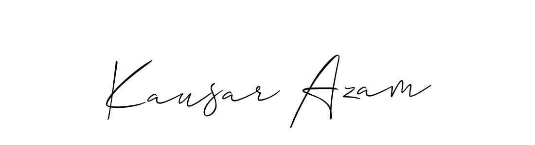 Make a short Kausar Azam signature style. Manage your documents anywhere anytime using Allison_Script. Create and add eSignatures, submit forms, share and send files easily. Kausar Azam signature style 2 images and pictures png