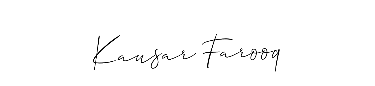 It looks lik you need a new signature style for name Kausar Farooq. Design unique handwritten (Allison_Script) signature with our free signature maker in just a few clicks. Kausar Farooq signature style 2 images and pictures png