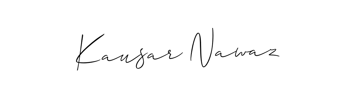 Also You can easily find your signature by using the search form. We will create Kausar Nawaz name handwritten signature images for you free of cost using Allison_Script sign style. Kausar Nawaz signature style 2 images and pictures png