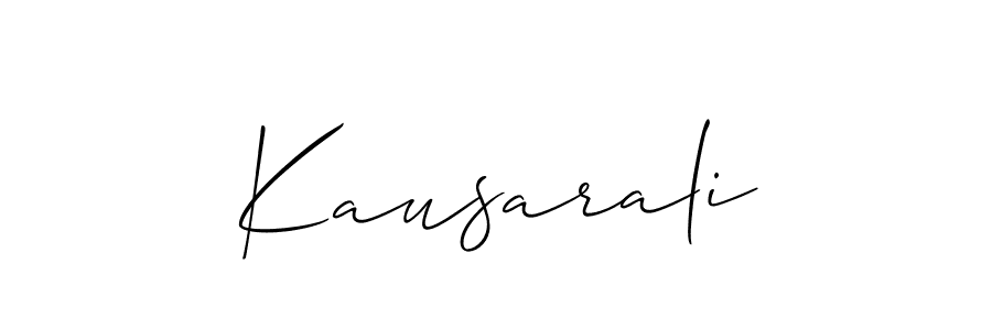 Make a beautiful signature design for name Kausarali. With this signature (Allison_Script) style, you can create a handwritten signature for free. Kausarali signature style 2 images and pictures png