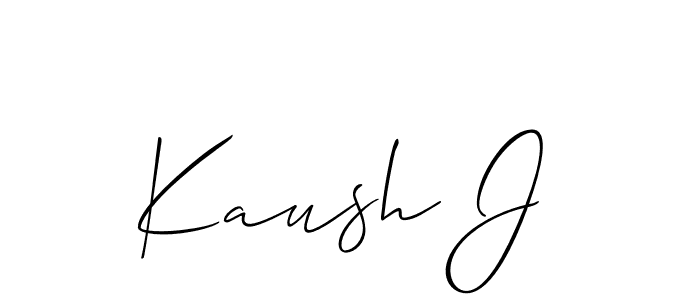 Make a beautiful signature design for name Kaush J. Use this online signature maker to create a handwritten signature for free. Kaush J signature style 2 images and pictures png