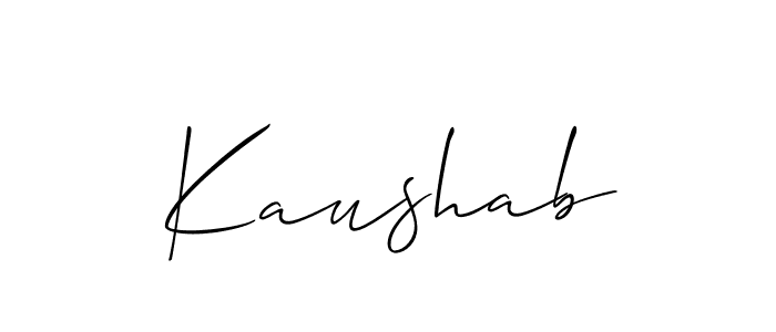 Make a short Kaushab signature style. Manage your documents anywhere anytime using Allison_Script. Create and add eSignatures, submit forms, share and send files easily. Kaushab signature style 2 images and pictures png