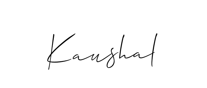 How to make Kaushal signature? Allison_Script is a professional autograph style. Create handwritten signature for Kaushal name. Kaushal signature style 2 images and pictures png