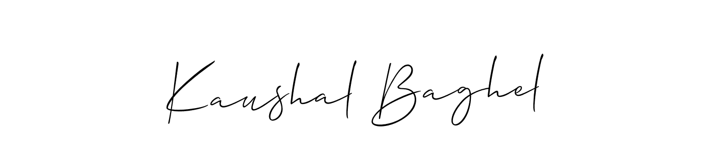 Create a beautiful signature design for name Kaushal Baghel. With this signature (Allison_Script) fonts, you can make a handwritten signature for free. Kaushal Baghel signature style 2 images and pictures png