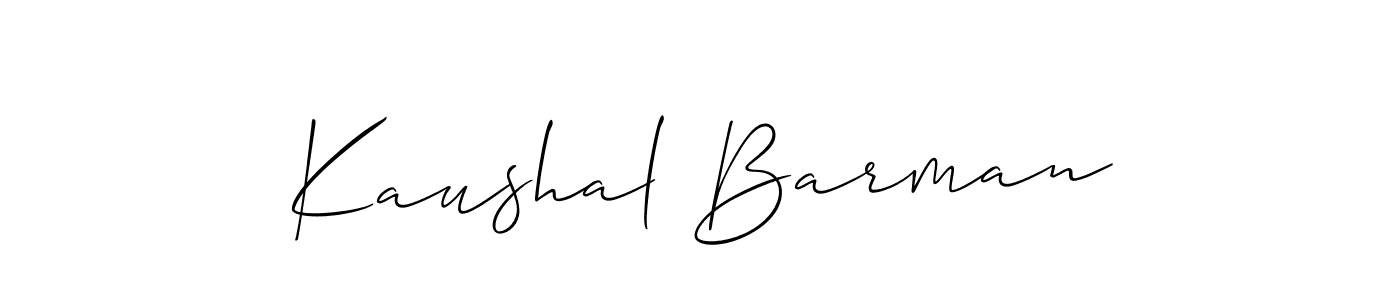 You should practise on your own different ways (Allison_Script) to write your name (Kaushal Barman) in signature. don't let someone else do it for you. Kaushal Barman signature style 2 images and pictures png