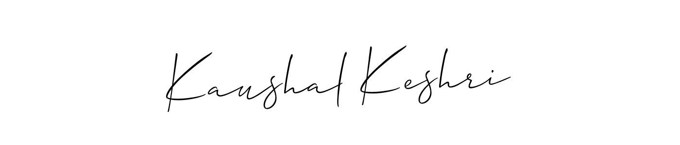 Allison_Script is a professional signature style that is perfect for those who want to add a touch of class to their signature. It is also a great choice for those who want to make their signature more unique. Get Kaushal Keshri name to fancy signature for free. Kaushal Keshri signature style 2 images and pictures png