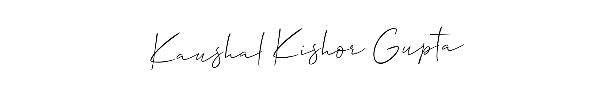Make a beautiful signature design for name Kaushal Kishor Gupta. With this signature (Allison_Script) style, you can create a handwritten signature for free. Kaushal Kishor Gupta signature style 2 images and pictures png