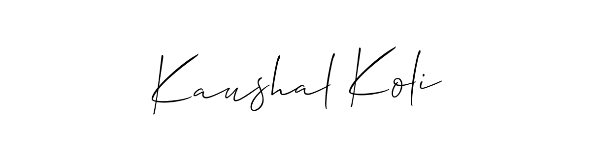 You should practise on your own different ways (Allison_Script) to write your name (Kaushal Koli) in signature. don't let someone else do it for you. Kaushal Koli signature style 2 images and pictures png