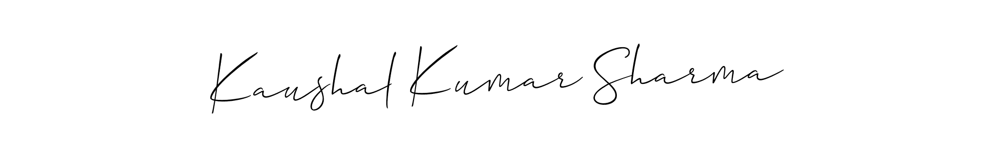 This is the best signature style for the Kaushal Kumar Sharma name. Also you like these signature font (Allison_Script). Mix name signature. Kaushal Kumar Sharma signature style 2 images and pictures png