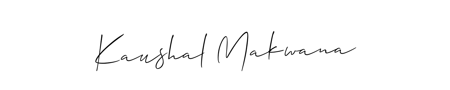 Make a beautiful signature design for name Kaushal Makwana. With this signature (Allison_Script) style, you can create a handwritten signature for free. Kaushal Makwana signature style 2 images and pictures png