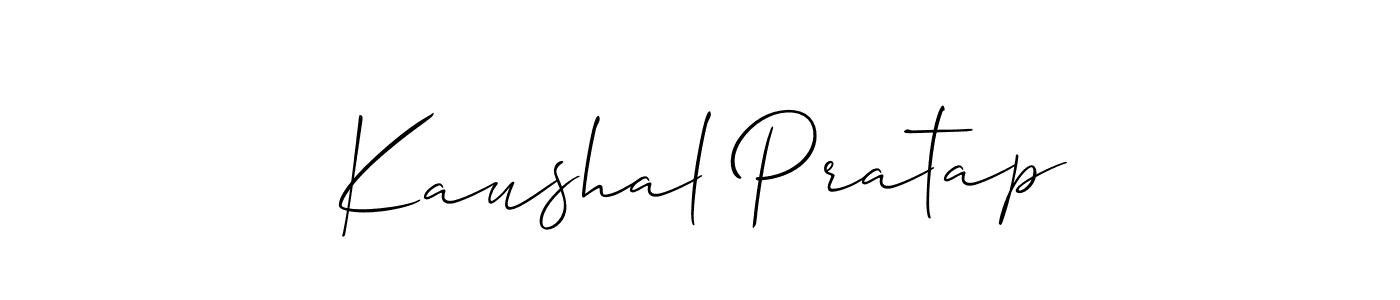 It looks lik you need a new signature style for name Kaushal Pratap. Design unique handwritten (Allison_Script) signature with our free signature maker in just a few clicks. Kaushal Pratap signature style 2 images and pictures png