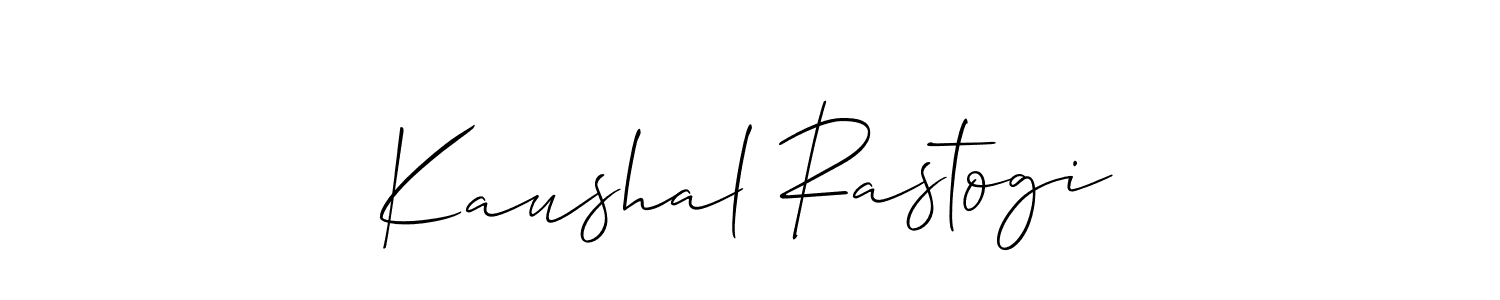 It looks lik you need a new signature style for name Kaushal Rastogi. Design unique handwritten (Allison_Script) signature with our free signature maker in just a few clicks. Kaushal Rastogi signature style 2 images and pictures png