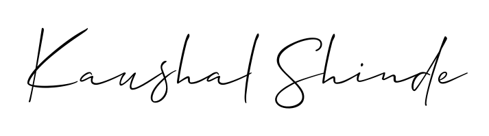 Similarly Allison_Script is the best handwritten signature design. Signature creator online. You can use it as an online autograph creator for name Kaushal Shinde. Kaushal Shinde signature style 2 images and pictures png