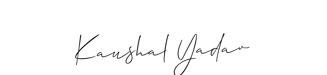 You should practise on your own different ways (Allison_Script) to write your name (Kaushal Yadav) in signature. don't let someone else do it for you. Kaushal Yadav signature style 2 images and pictures png