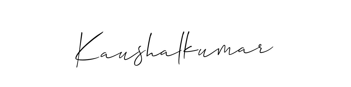 Allison_Script is a professional signature style that is perfect for those who want to add a touch of class to their signature. It is also a great choice for those who want to make their signature more unique. Get Kaushalkumar name to fancy signature for free. Kaushalkumar signature style 2 images and pictures png