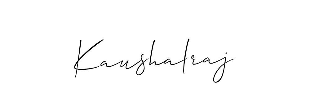 Use a signature maker to create a handwritten signature online. With this signature software, you can design (Allison_Script) your own signature for name Kaushalraj. Kaushalraj signature style 2 images and pictures png