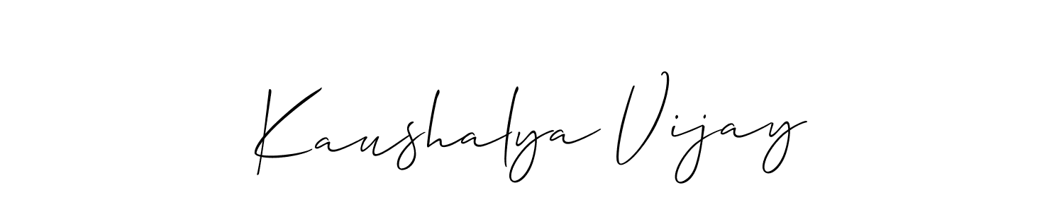 Once you've used our free online signature maker to create your best signature Allison_Script style, it's time to enjoy all of the benefits that Kaushalya Vijay name signing documents. Kaushalya Vijay signature style 2 images and pictures png