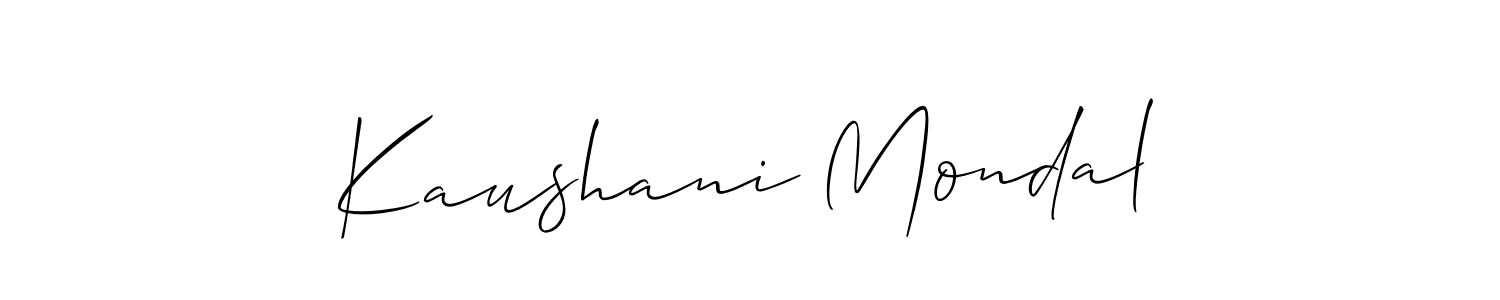 You can use this online signature creator to create a handwritten signature for the name Kaushani Mondal. This is the best online autograph maker. Kaushani Mondal signature style 2 images and pictures png