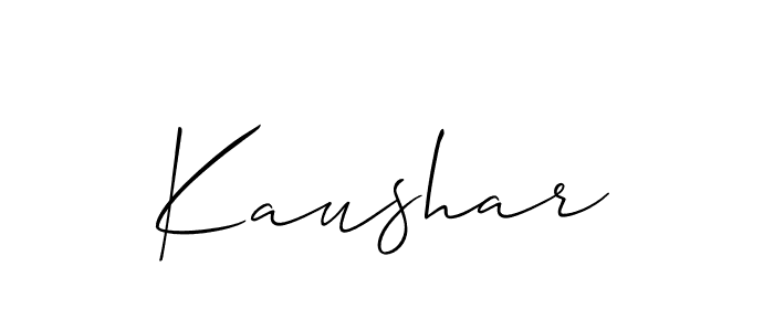 Create a beautiful signature design for name Kaushar. With this signature (Allison_Script) fonts, you can make a handwritten signature for free. Kaushar signature style 2 images and pictures png