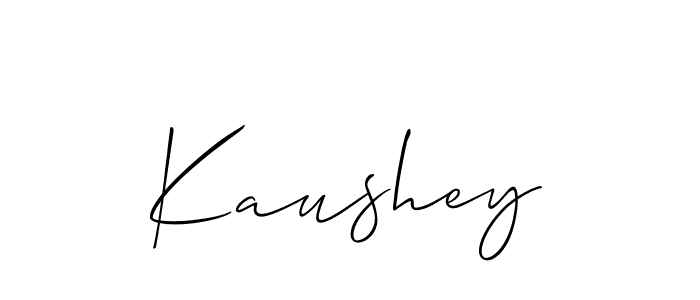 How to make Kaushey signature? Allison_Script is a professional autograph style. Create handwritten signature for Kaushey name. Kaushey signature style 2 images and pictures png