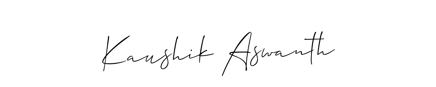 Once you've used our free online signature maker to create your best signature Allison_Script style, it's time to enjoy all of the benefits that Kaushik Aswanth name signing documents. Kaushik Aswanth signature style 2 images and pictures png
