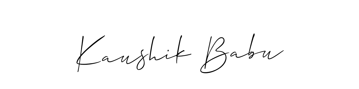 Use a signature maker to create a handwritten signature online. With this signature software, you can design (Allison_Script) your own signature for name Kaushik Babu. Kaushik Babu signature style 2 images and pictures png