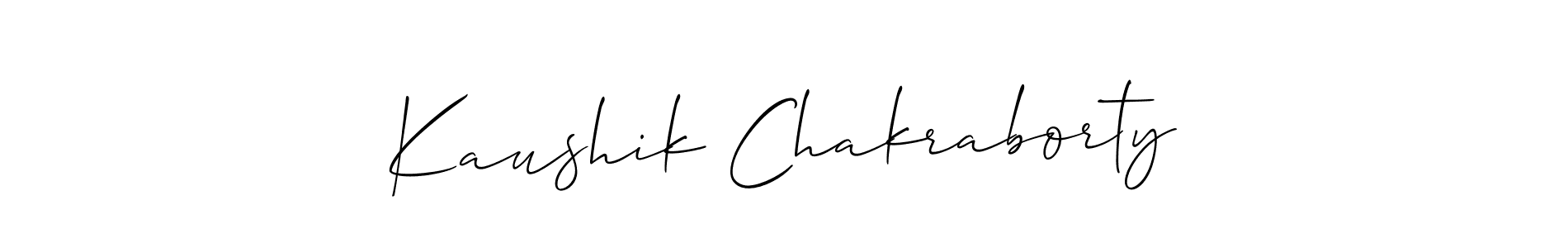 Also we have Kaushik Chakraborty name is the best signature style. Create professional handwritten signature collection using Allison_Script autograph style. Kaushik Chakraborty signature style 2 images and pictures png
