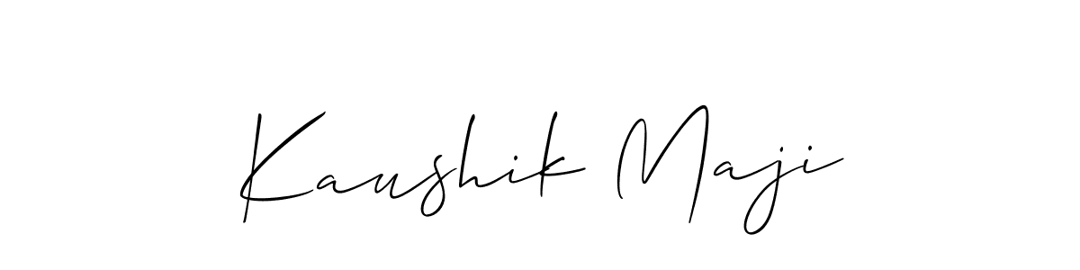 Use a signature maker to create a handwritten signature online. With this signature software, you can design (Allison_Script) your own signature for name Kaushik Maji. Kaushik Maji signature style 2 images and pictures png