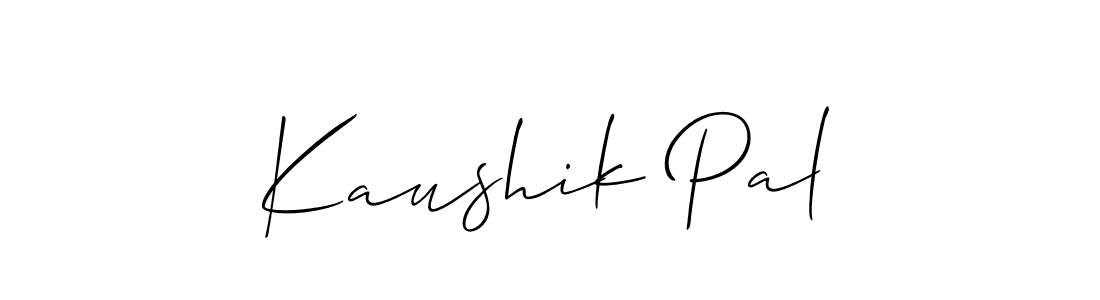 Design your own signature with our free online signature maker. With this signature software, you can create a handwritten (Allison_Script) signature for name Kaushik Pal. Kaushik Pal signature style 2 images and pictures png