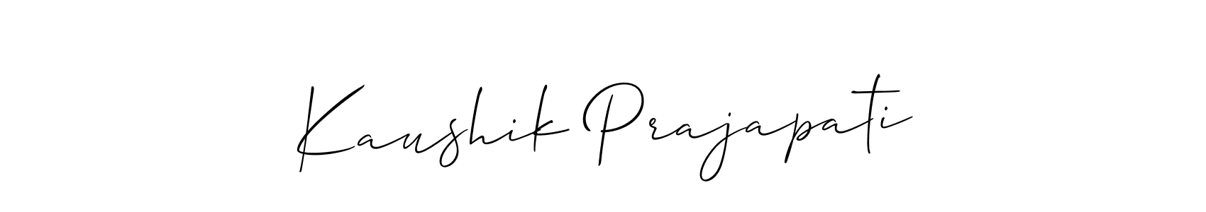 You can use this online signature creator to create a handwritten signature for the name Kaushik Prajapati. This is the best online autograph maker. Kaushik Prajapati signature style 2 images and pictures png
