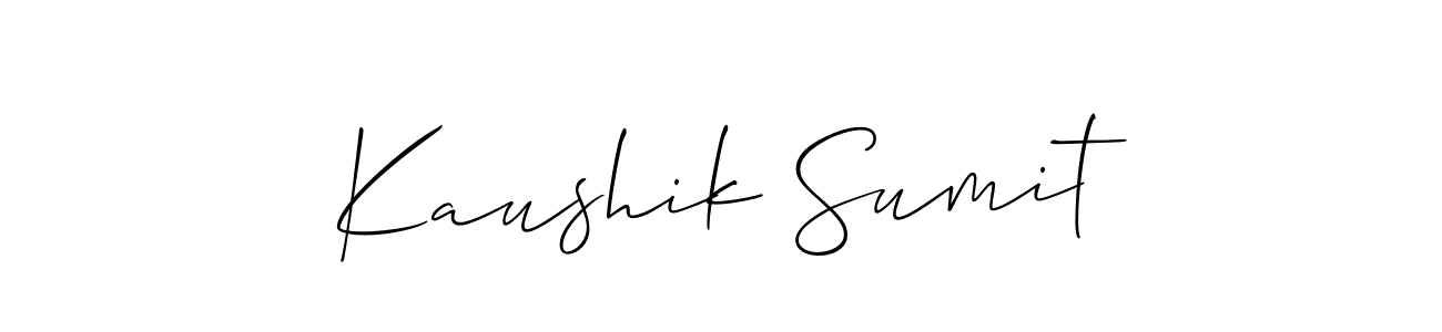 Make a beautiful signature design for name Kaushik Sumit. Use this online signature maker to create a handwritten signature for free. Kaushik Sumit signature style 2 images and pictures png