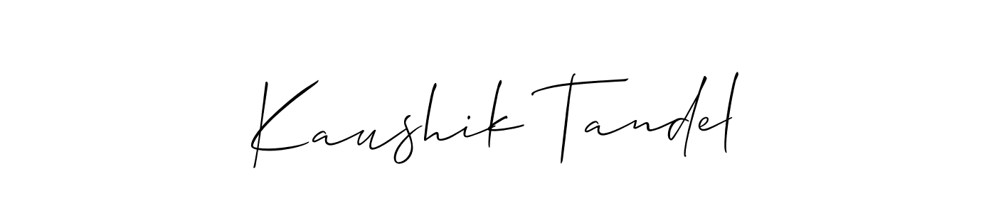 Make a beautiful signature design for name Kaushik Tandel. Use this online signature maker to create a handwritten signature for free. Kaushik Tandel signature style 2 images and pictures png