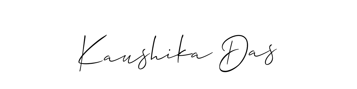 Design your own signature with our free online signature maker. With this signature software, you can create a handwritten (Allison_Script) signature for name Kaushika Das. Kaushika Das signature style 2 images and pictures png