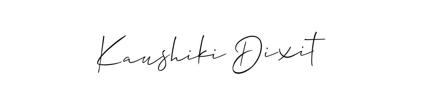 Similarly Allison_Script is the best handwritten signature design. Signature creator online .You can use it as an online autograph creator for name Kaushiki Dixit. Kaushiki Dixit signature style 2 images and pictures png