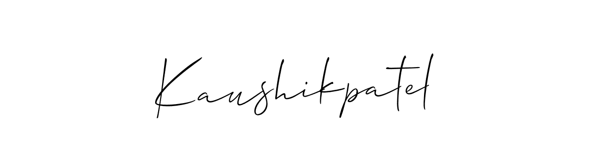 You should practise on your own different ways (Allison_Script) to write your name (Kaushikpatel) in signature. don't let someone else do it for you. Kaushikpatel signature style 2 images and pictures png