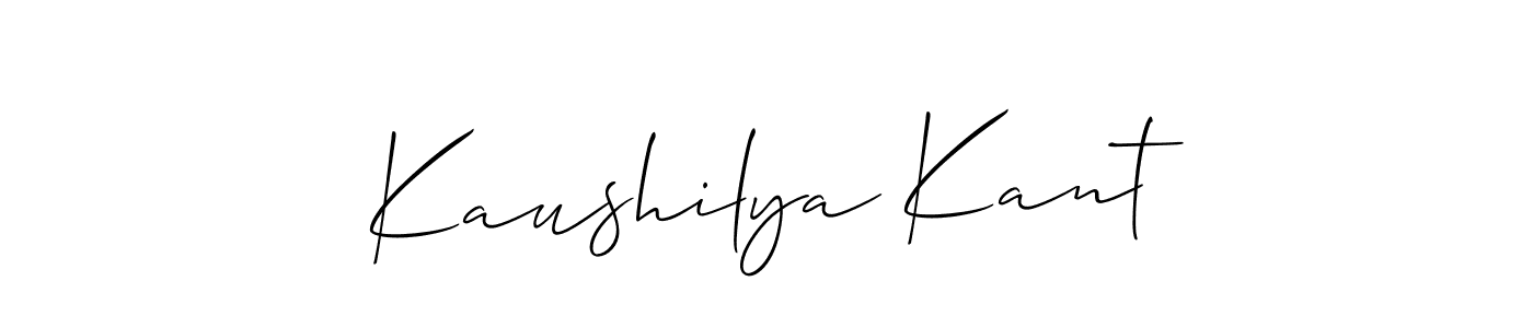 How to make Kaushilya Kant signature? Allison_Script is a professional autograph style. Create handwritten signature for Kaushilya Kant name. Kaushilya Kant signature style 2 images and pictures png