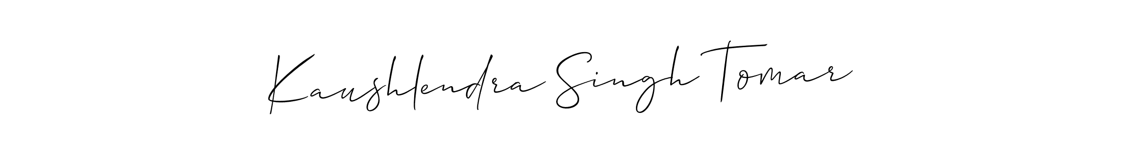 Design your own signature with our free online signature maker. With this signature software, you can create a handwritten (Allison_Script) signature for name Kaushlendra Singh Tomar. Kaushlendra Singh Tomar signature style 2 images and pictures png