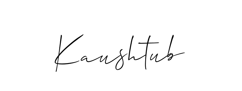 You should practise on your own different ways (Allison_Script) to write your name (Kaushtub) in signature. don't let someone else do it for you. Kaushtub signature style 2 images and pictures png