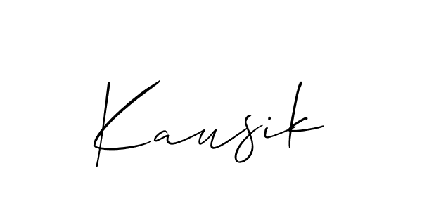 Kausik stylish signature style. Best Handwritten Sign (Allison_Script) for my name. Handwritten Signature Collection Ideas for my name Kausik. Kausik signature style 2 images and pictures png