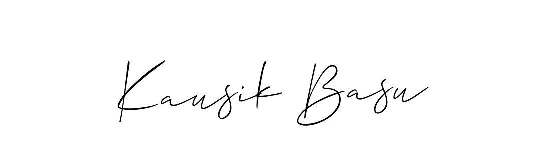 Create a beautiful signature design for name Kausik Basu. With this signature (Allison_Script) fonts, you can make a handwritten signature for free. Kausik Basu signature style 2 images and pictures png