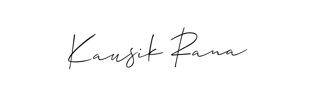 The best way (Allison_Script) to make a short signature is to pick only two or three words in your name. The name Kausik Rana include a total of six letters. For converting this name. Kausik Rana signature style 2 images and pictures png