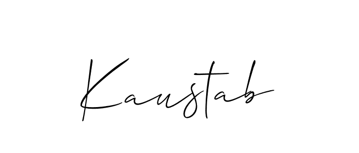 if you are searching for the best signature style for your name Kaustab. so please give up your signature search. here we have designed multiple signature styles  using Allison_Script. Kaustab signature style 2 images and pictures png