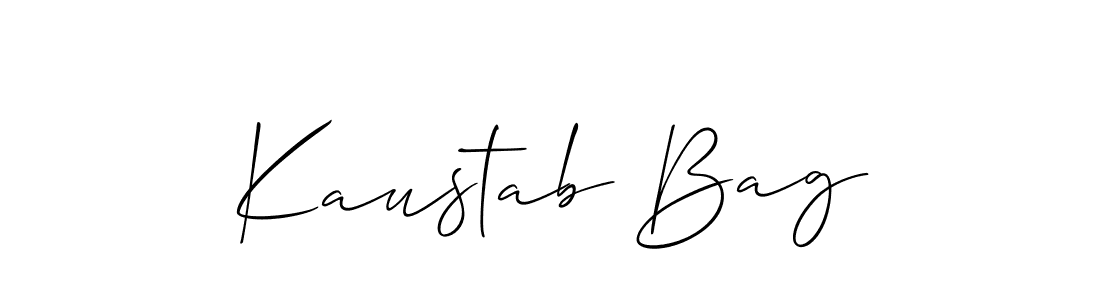 if you are searching for the best signature style for your name Kaustab Bag. so please give up your signature search. here we have designed multiple signature styles  using Allison_Script. Kaustab Bag signature style 2 images and pictures png