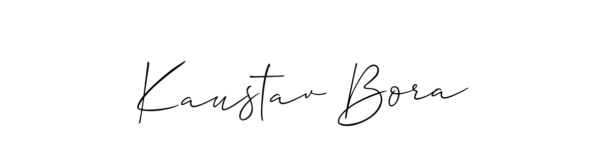 You should practise on your own different ways (Allison_Script) to write your name (Kaustav Bora) in signature. don't let someone else do it for you. Kaustav Bora signature style 2 images and pictures png