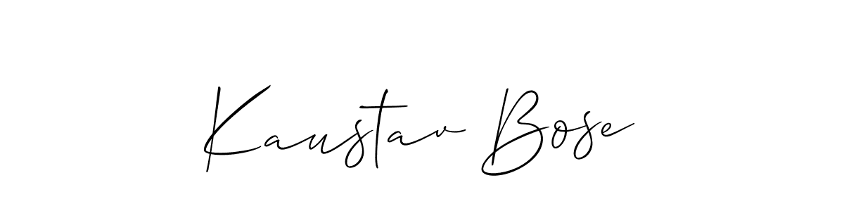 Design your own signature with our free online signature maker. With this signature software, you can create a handwritten (Allison_Script) signature for name Kaustav Bose. Kaustav Bose signature style 2 images and pictures png