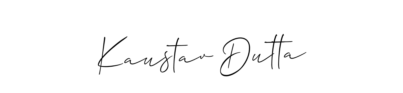 You should practise on your own different ways (Allison_Script) to write your name (Kaustav Dutta) in signature. don't let someone else do it for you. Kaustav Dutta signature style 2 images and pictures png