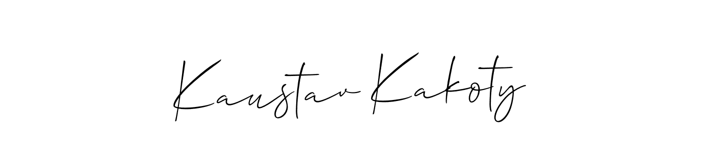 Design your own signature with our free online signature maker. With this signature software, you can create a handwritten (Allison_Script) signature for name Kaustav Kakoty. Kaustav Kakoty signature style 2 images and pictures png