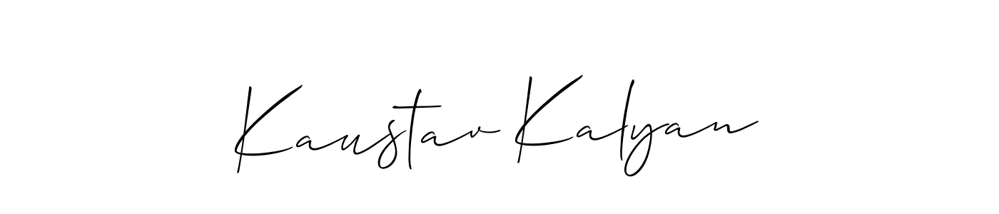 Use a signature maker to create a handwritten signature online. With this signature software, you can design (Allison_Script) your own signature for name Kaustav Kalyan. Kaustav Kalyan signature style 2 images and pictures png