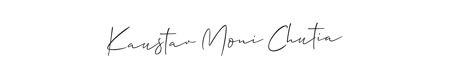 Create a beautiful signature design for name Kaustav Moni Chutia. With this signature (Allison_Script) fonts, you can make a handwritten signature for free. Kaustav Moni Chutia signature style 2 images and pictures png